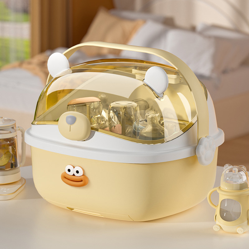 奶瓶收纳箱沥水架防尘带盖收纳柜婴儿专用宝宝辅食工具碗筷收纳盒,收纳整理,整理架/置物架/收纳架,淘宝优惠券,粉丝福利购,淘宝优惠卷