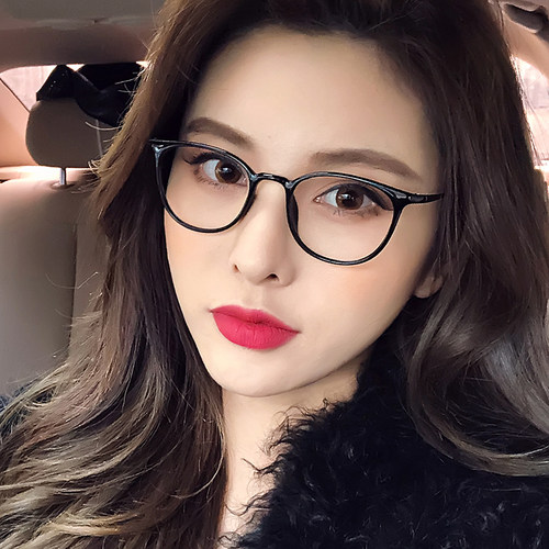 变色近视眼镜女专业防蓝光抗辐射疲劳配度数保护眼睛平光眼镜女款 - 封面