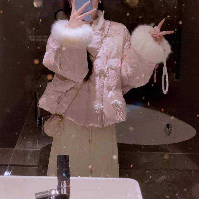 新中式国风高级感超好看羽绒棉服女冬季2025新款唐装棉袄棉服外套