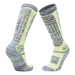 TFO 男款滑雪袜运动户外长筒袜舒适透气加厚保暖毛巾底高筒登山袜