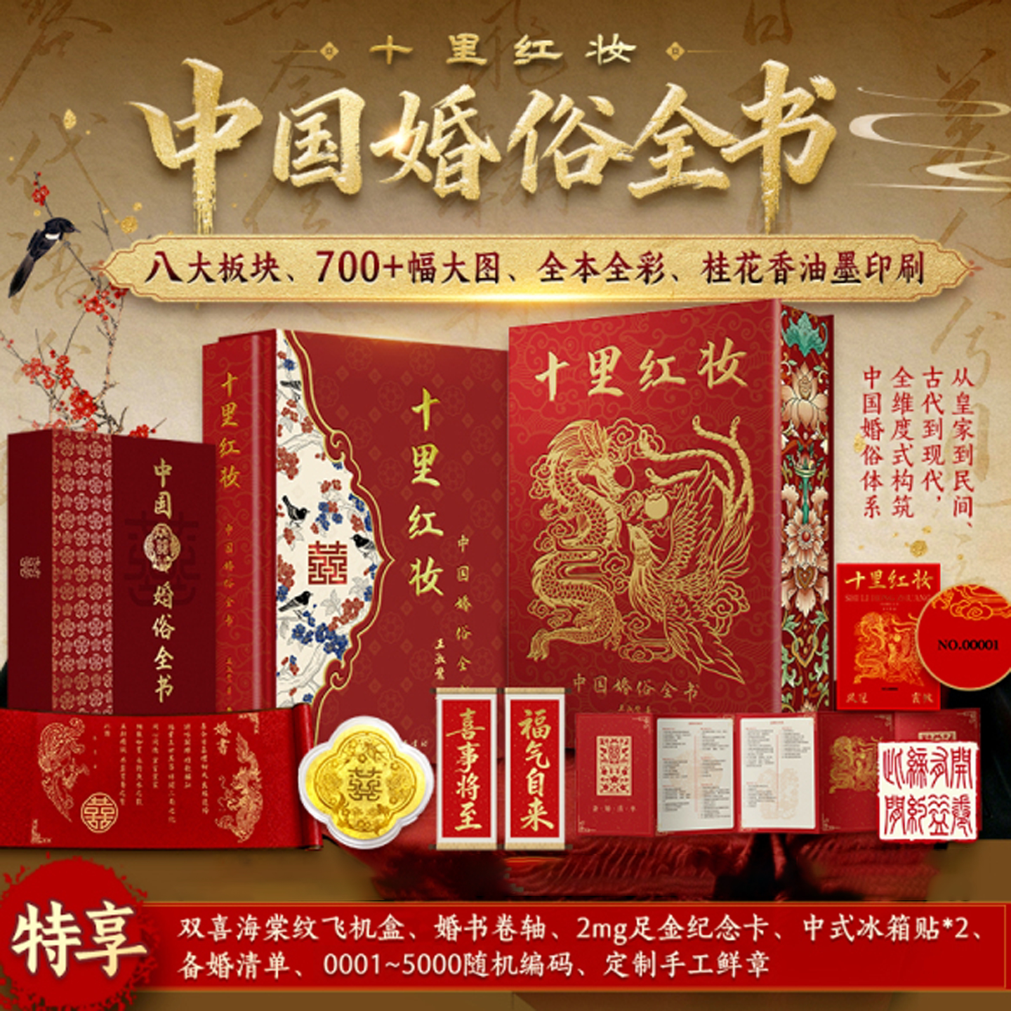 十里红妆中国婚俗全书 婚俗礼仪变迁 喜事纹样图鉴各地婚俗习惯风物人情 华夏民俗文化中式婚礼布置风俗习惯研究参考指南工具书籍