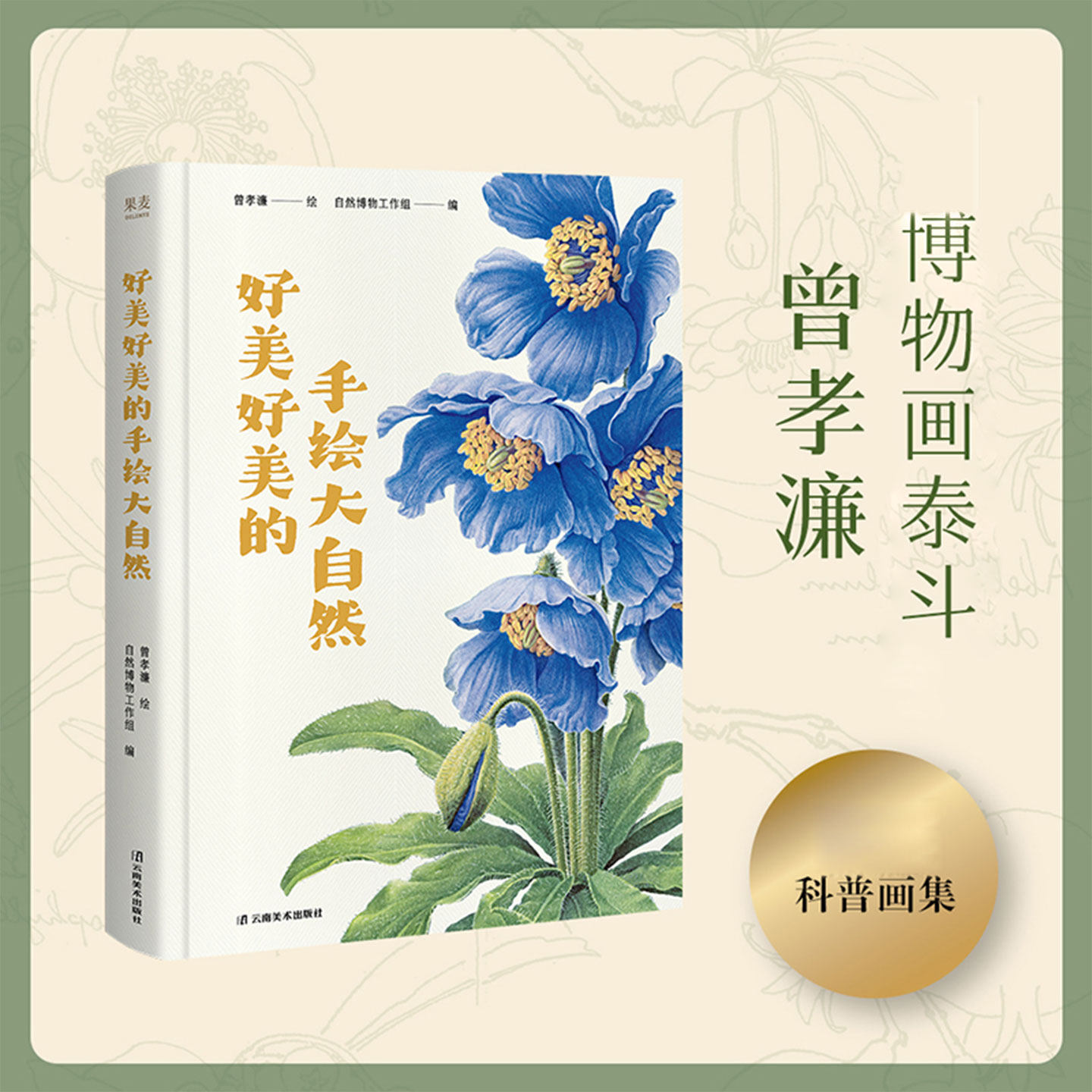 好美好美的手绘大自然 曾孝濂自传 曾孝濂爷爷画给孩子的植物课 花果树的动人传说 百年博物画集50种植物50种鸟类插画文字讲解水彩