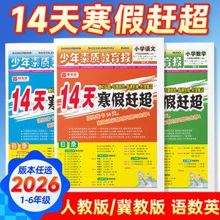 2026新版14天寒假赶超新全优少年素质教育报一二三四五六年级上册下册语文数学英语冀教版人教版寒假衔接作业寒假一本通训练习题
