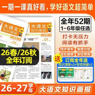 大语文知识画报天星小学知识画报快乐学习报大语文人教版 2025秋2026春全年52期一二三四五六年级上册下册同步课内外阅读拓展天星