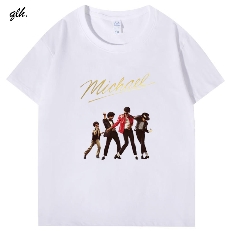 Michael Jackson迈克尔&middot;杰克逊巨星之路短袖T恤男女应援衣服棉