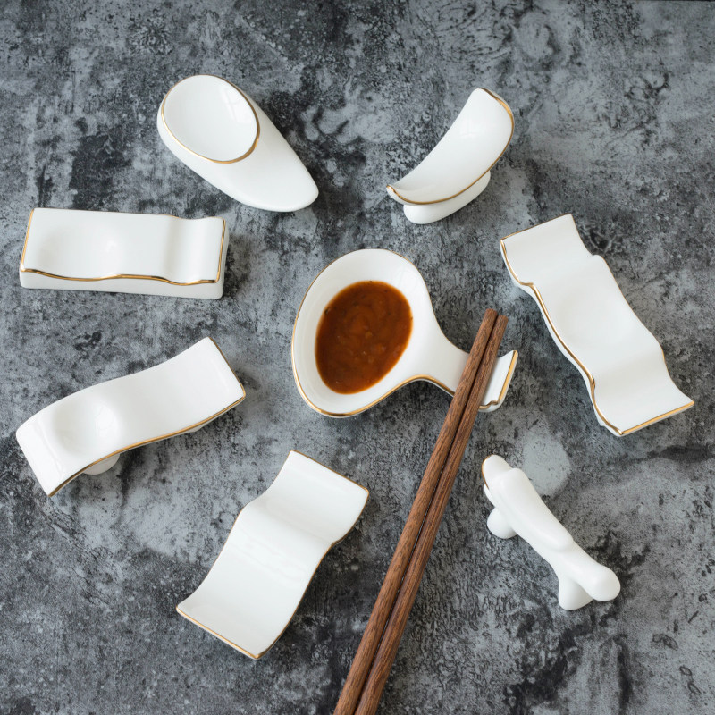 骨瓷搁筷子托架陶瓷筷架筷托勺托筷枕精致放筷子的小托轻奢公筷托,餐饮具,餐具笼/架,淘宝优惠券,粉丝福利购,淘宝优惠卷