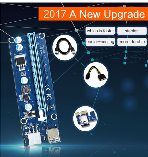 VER006CPCIE1X转16X显卡延长线