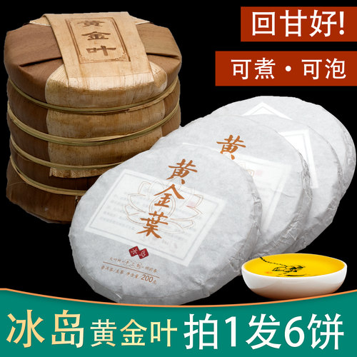 顶普冰岛黄金叶甘甜古树普洱茶