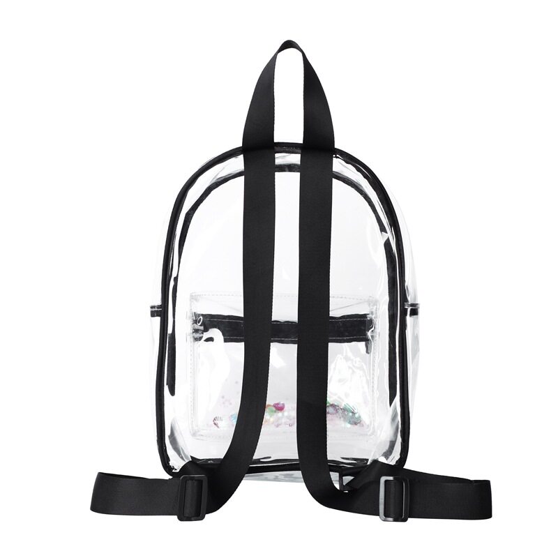 BACKPACK NEW FASHION TREND SCHOOLBAG JUNIOR HIGH SCHOOL STUDENT SCHOOLBAG FEMALE INS STYLE FASHION BACKPACK TRANSPARENT JELLY BAG