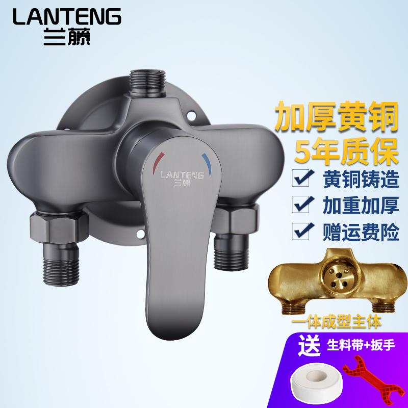 兰藤明装混水阀冷热水淋浴花洒