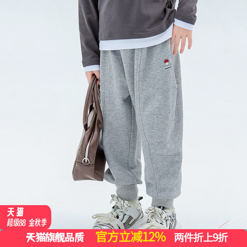 波波龙女童秋冬季耐磨绒里裤子儿童保暖束脚长裤TM253241553