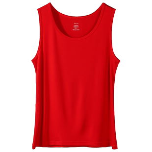 红色背心女本命年马年属马内搭薄款莫代尔结婚内衣无袖上衣打底衫