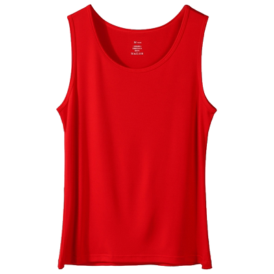 蝶安芬莫代尔大红色女吊带背心