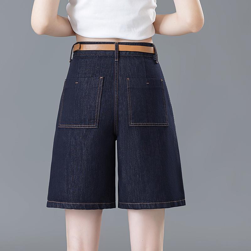 牛仔五分裤女2025新款夏季薄款夏日夏天郑州短裤女夏高腰a字百搭