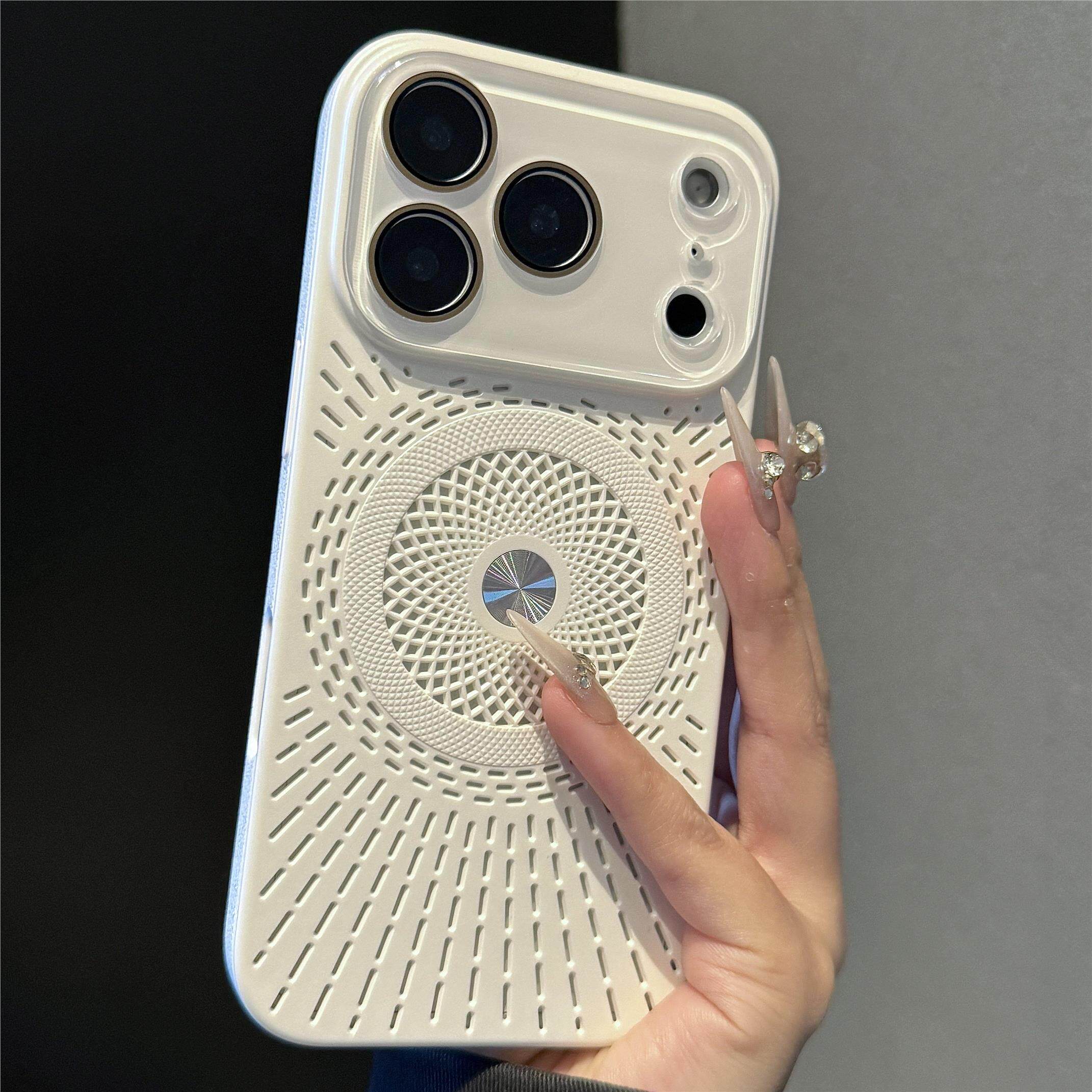 适用苹果17promax手机壳新款iPhone17Pro镜头全包防摔创意高级感16简约镂空散热磁吸商务简约小众ins风情侣女