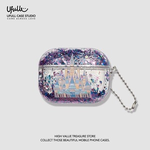 适用于苹果airpodspro保护壳日韩ins烟花城堡airpods4代无线蓝牙airpods新二代流沙少女款硬壳潮牌新款耳机套