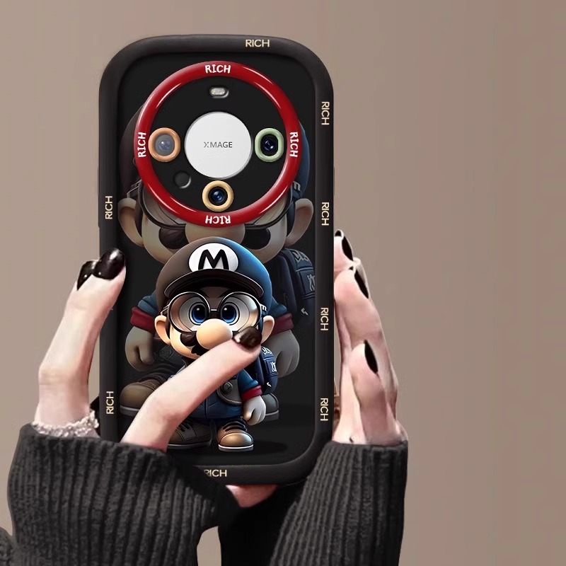 【进口硅胶】适用于华为mate70pro手机壳新款卡通马里奥MATE60por+高级感镜头全包防摔保护套mate60网红可爱