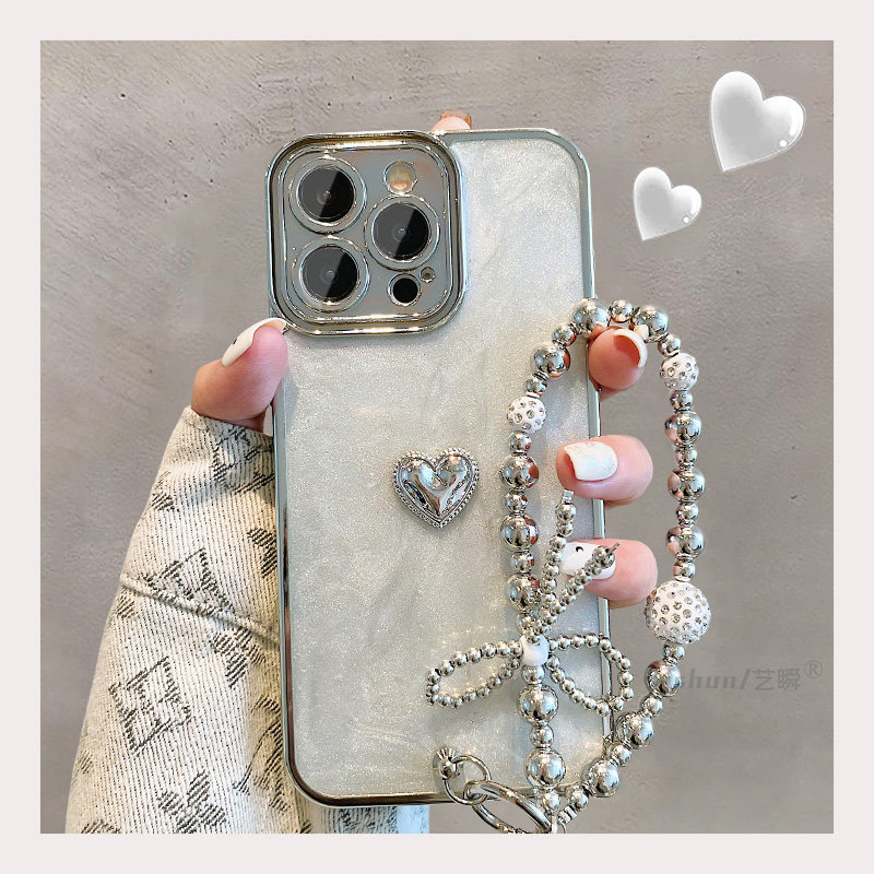 适用苹果15promax手机壳新款iphone16pro水钻爱心15高级感镜头全包防摔带手链14网红简约13轻奢高端12小众外,3C数码配件,手机保护套/壳,淘宝优惠券,粉丝福利购,淘宝优惠卷