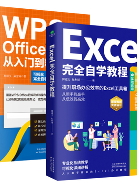 正版Excel完全自学教程WPS Office办公应用从入门到精通办公软件由浅入深系统学习表格制作函数教程初学者从入门到精通书籍