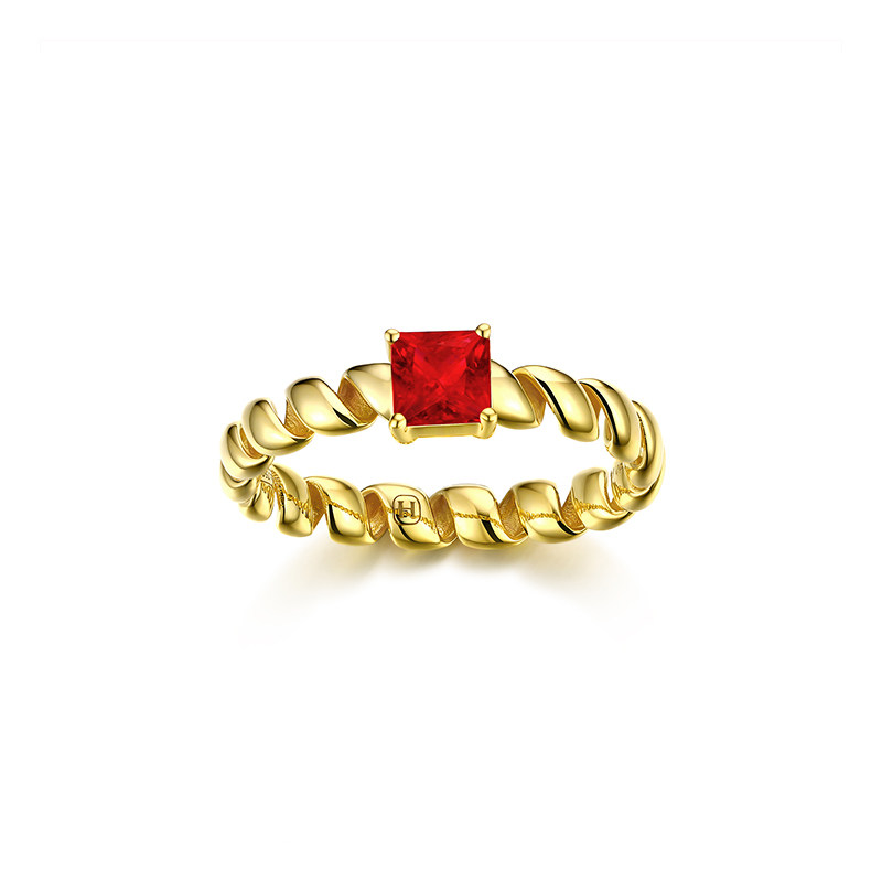 天然红宝石戒指HIVENGI/海梵纪