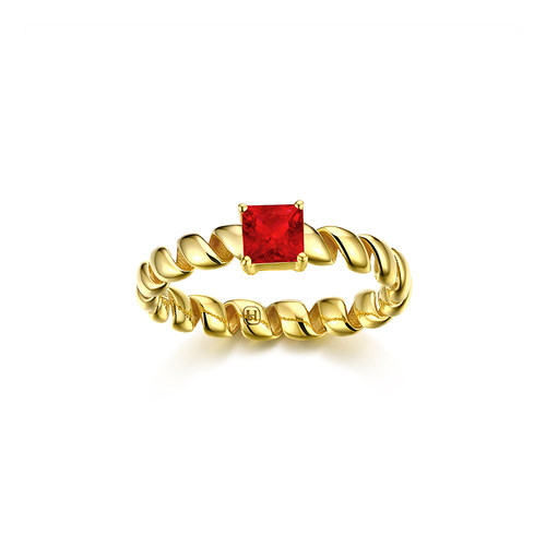 天然红宝石戒指HIVENGI/海梵纪