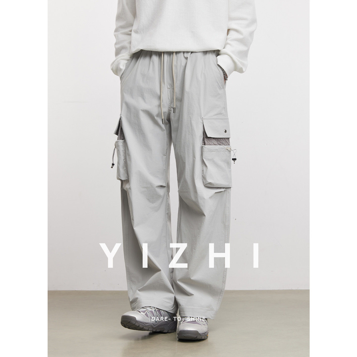 亦止休闲裤男新款2026春季高端潮流直筒工装伞兵裤运动速干休闲裤