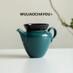 无聊茶友颜色釉仿宋壶公道杯茶漏泡茶神器公杯茶滤分茶器套装微瑕