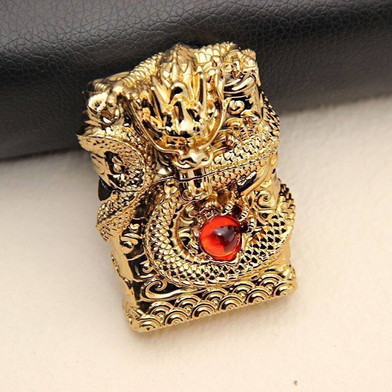 重型盔甲煤油打火机神龙头龙珠五面雕刻防风创意网红火机个礼品