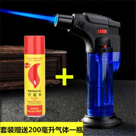 点艾灸专用打火机防风直冲蓝火焰雪茄点火器点香点艾条充气小焊枪