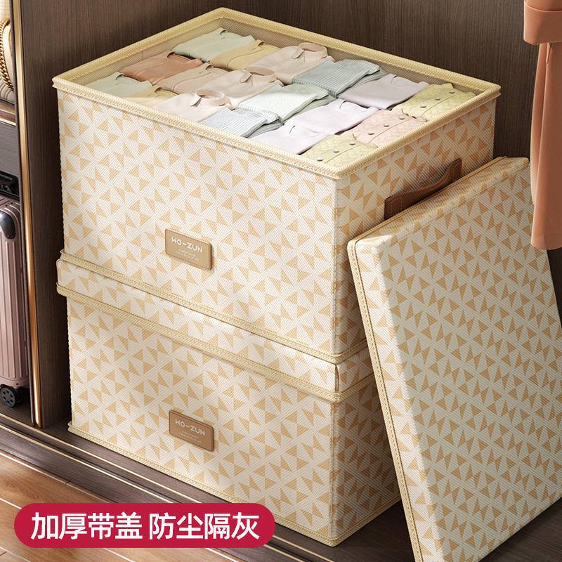 衣柜带盖收纳盒防尘隔灰