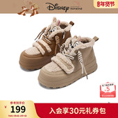 加绒增高棉鞋 女鞋 女2025年冬季 新款 迪士尼系列 热风厚底休闲鞋