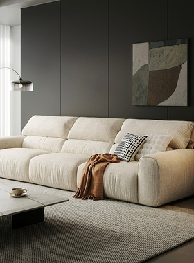 布艺沙发现代简约可拆洗灯芯绒沙发客厅2025新款猫抓布高靠背沙发