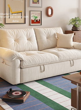 可拆洗胖猫沙发床单人可伸缩折叠一体两用2025新款小户型云朵沙发