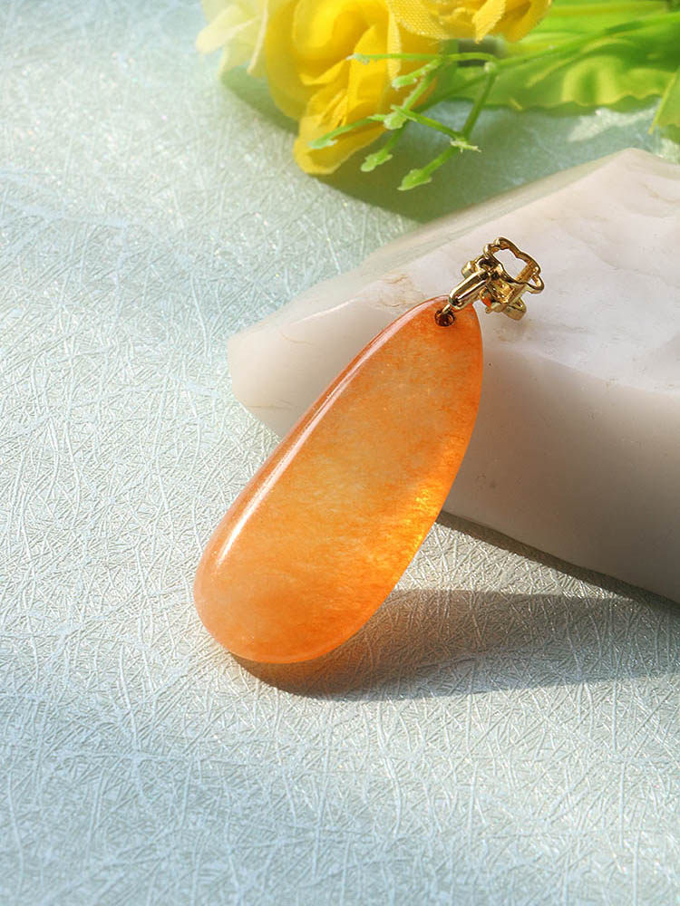 新疆金丝玉原石吊坠乌尔禾天然金丝玉戈壁玉原石水滴型吊坠包邮