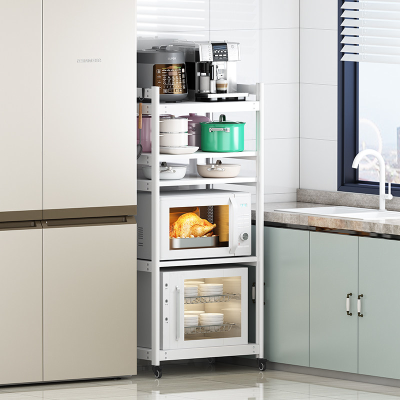 洗碗机置物架厨房落地多层大尺寸家用消毒柜嵌入式蒸烤箱收纳层架