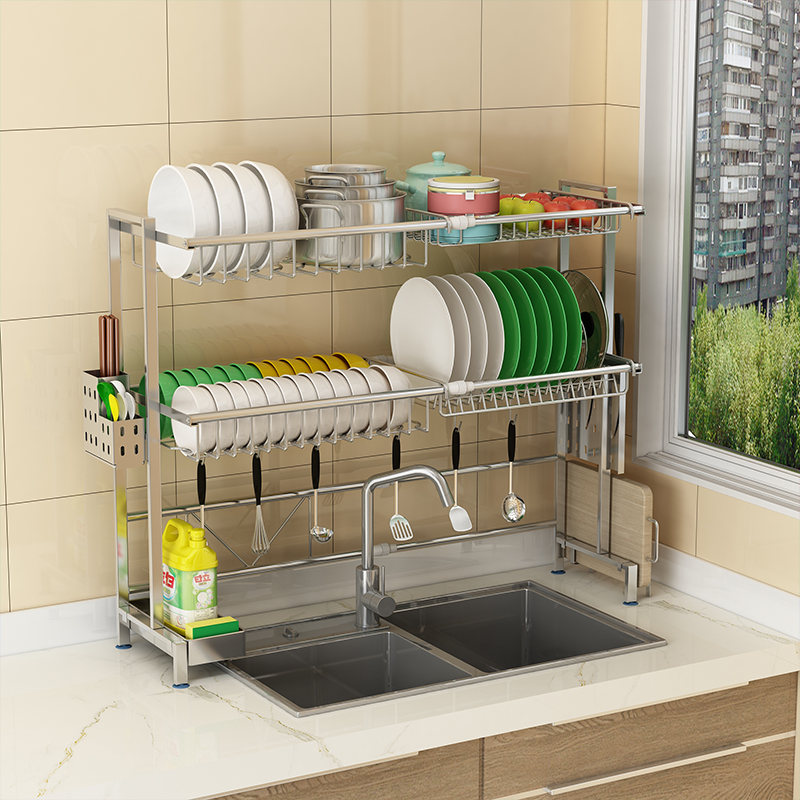 上方收纳盒多功能水池不锈钢厨房