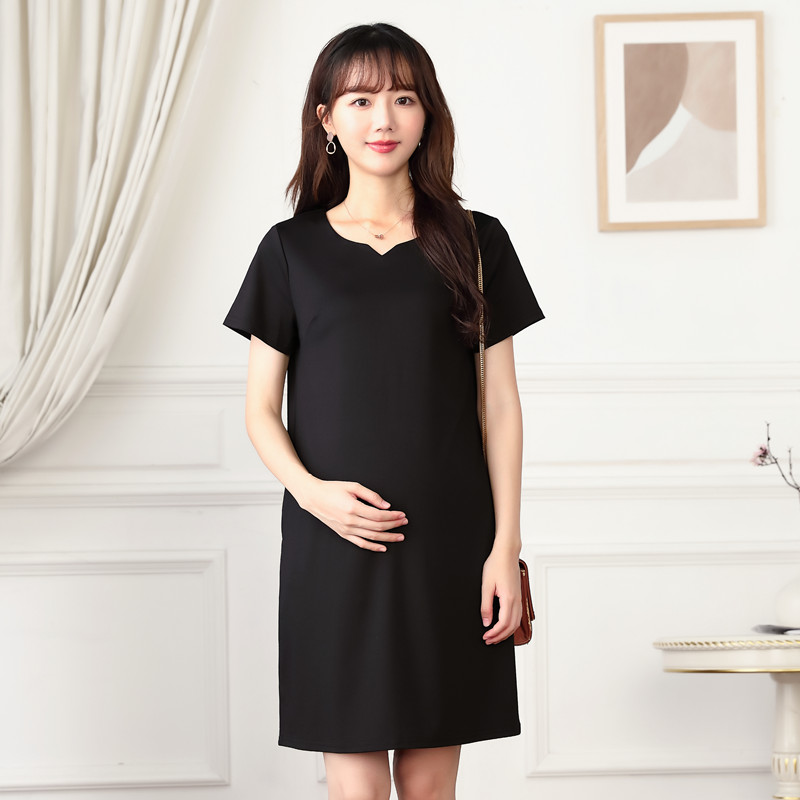 2025孕妇夏季新款气质职业装通勤连衣裙女中长款简约百搭OL套装裙