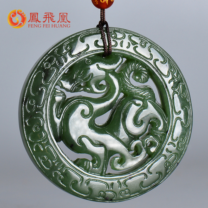 和田玉貔貅男士碧玉玉坠吊坠女款玉石项链男玉牌男款白玉玉佩挂件