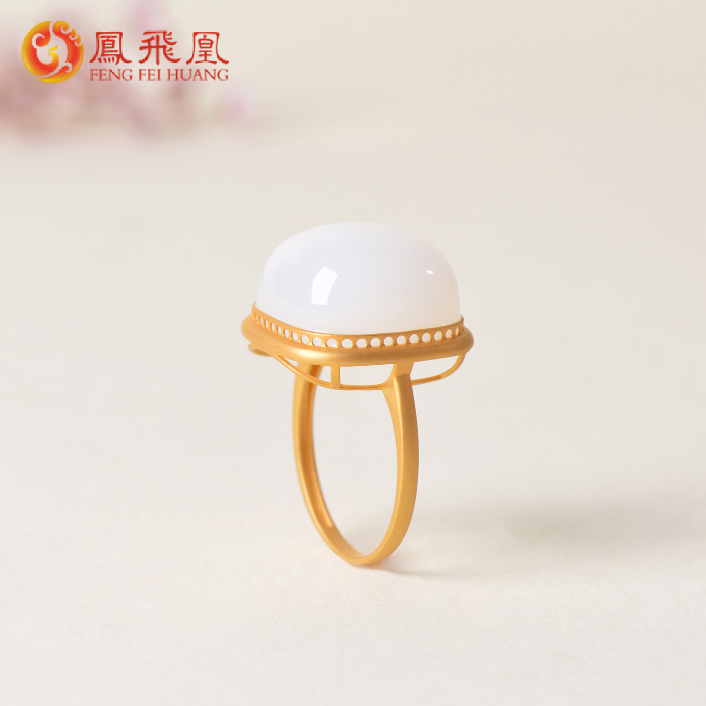 凤飞凰天然和田玉蛋面戒指女古法18k金镶羊脂白玉石指环复古气质D,珠宝/钻石/翡翠,手饰,淘宝优惠券,粉丝福利购,淘宝优惠卷