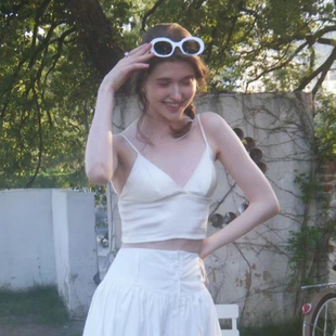 桑蚕丝真丝舒适短胸衣时尚无钢圈性感打底内衣吊带背心光面文胸罩
