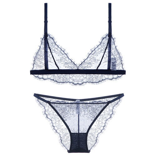 包邮法式风超薄透视三角杯文胸