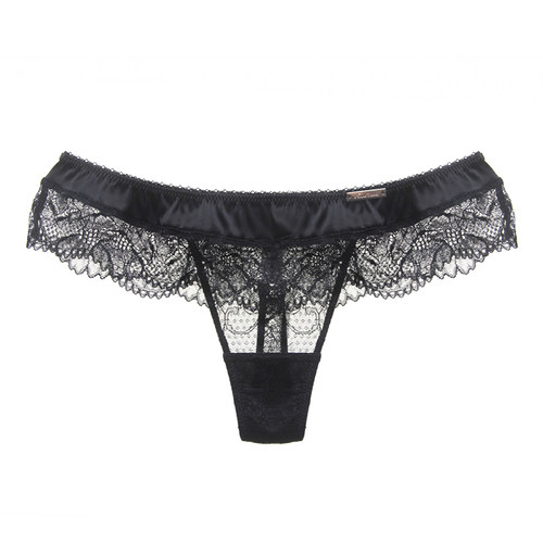 欧美透明镂空诱惑低腰网纱丁字裤