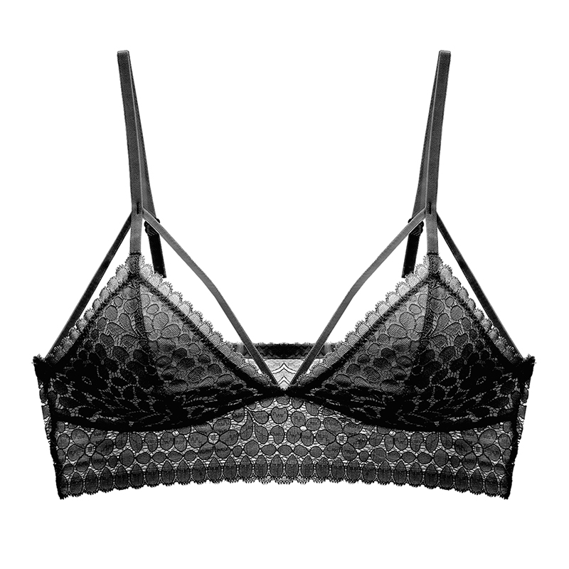 刺绣蕾丝透视性感超薄杯女士内衣