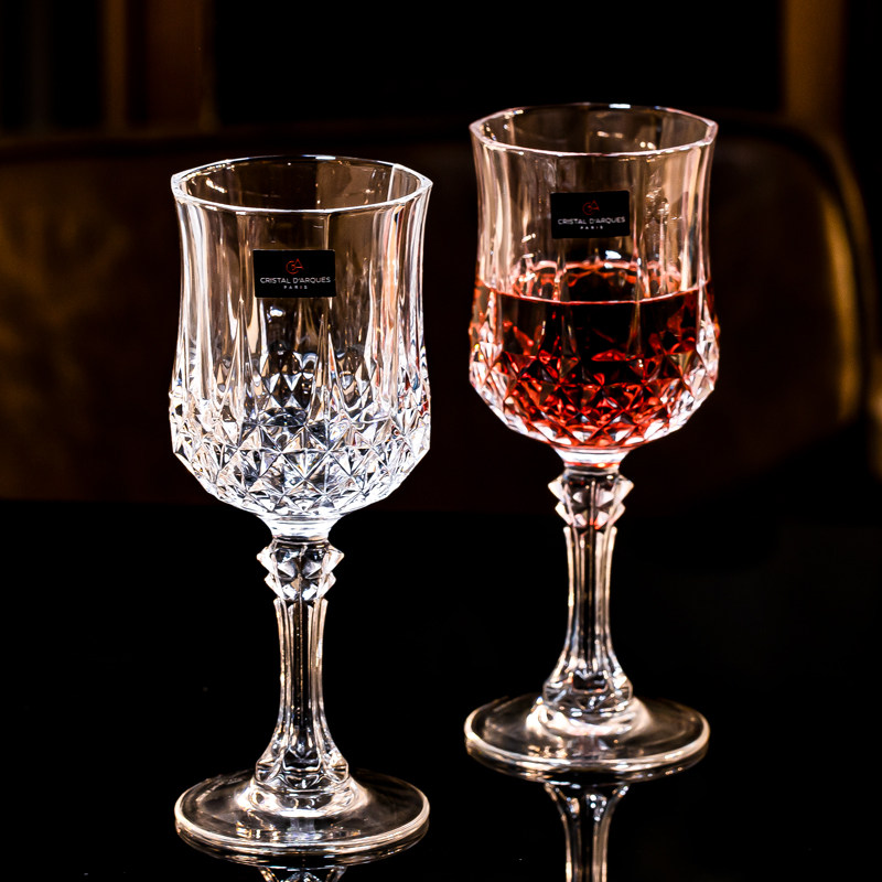 法式进口水晶玻璃高脚红酒杯家用刻花葡萄酒杯红酒醒酒器套装