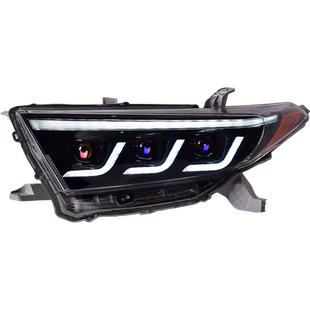 专用于丰田汉兰达大灯总成12-14款改装LED透镜日行灯流水转向灯