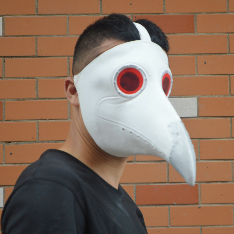 瘟疫医生cos蒸汽朋克中世纪鸟嘴面具乌鸦长鸟嘴面具 舞会派对面具