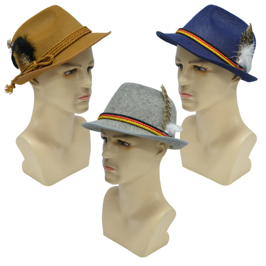 英伦短檐爵士帽定型毡帽