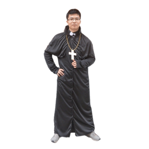 五娃争福 成人牧师袍教士服装 修士套装 神父服装 教父服装传教士