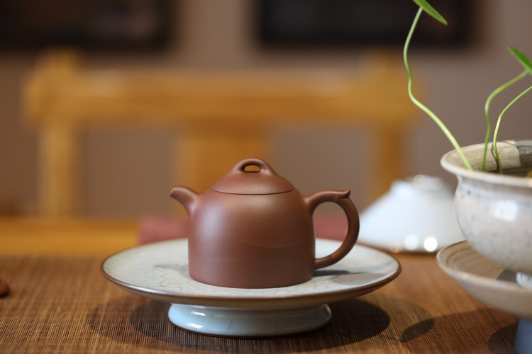 【小秦权】红棕底槽清紫砂壶140cc 半手工灰猴的茶