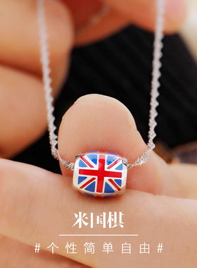 纯银转运珠吊坠送女友锁骨链